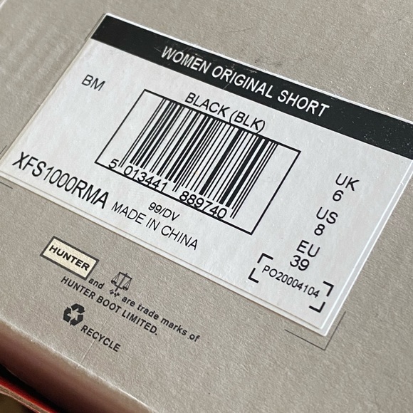 Hunter Women Original Short Rain Boats (never been used) size 8 - Picture 7 of 7